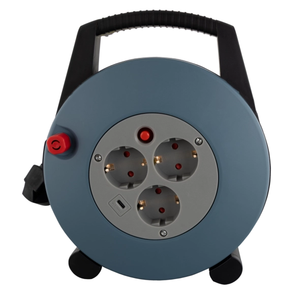 Kabelbox 3-fach mit USB Typ C, 10m Leitung H05VV3G1,5