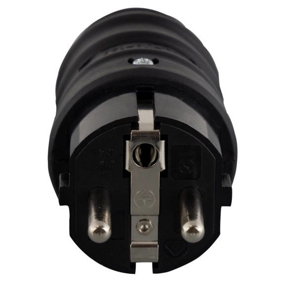 Schutzkontakt-Stecker 2,5mm², Gummi