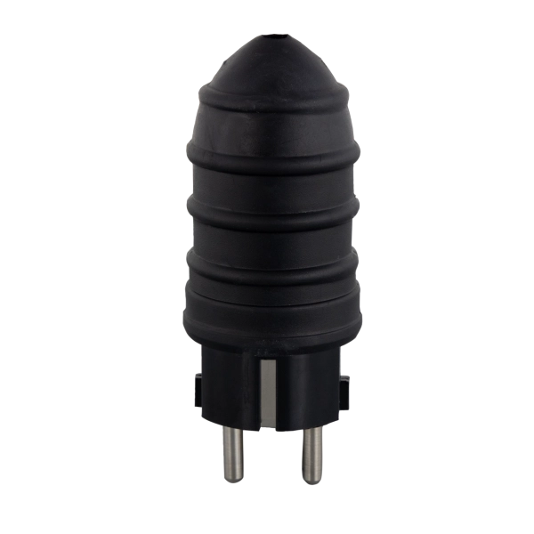 Schutzkontakt-Stecker 2,5mm², Gummi
