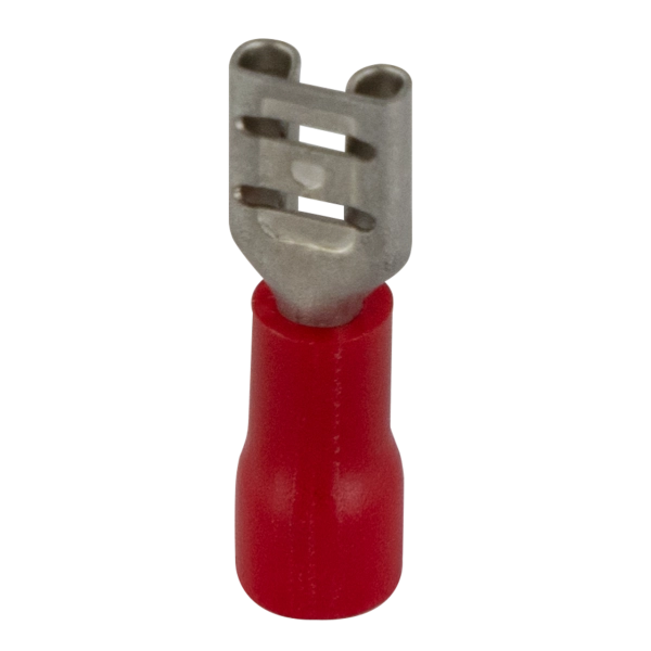 Flachsteckerhülse 4,8 x 0,8mm rot 25 Stück