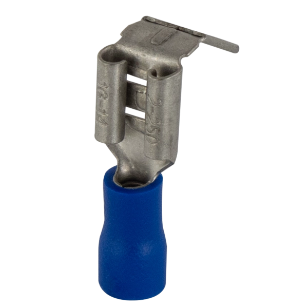 Flachsteckerhülse mit Abzweig 6,3x0,8mm blau 25 Stück