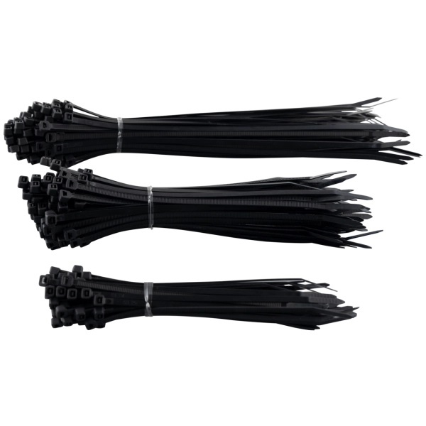 Kabelbinder-Set 250 Stück: 100 x 300mm, 100 x 200mm, 50 x 150mm