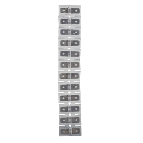Flachstecker-Leiste 12pol 6,3x0,8mm transparent