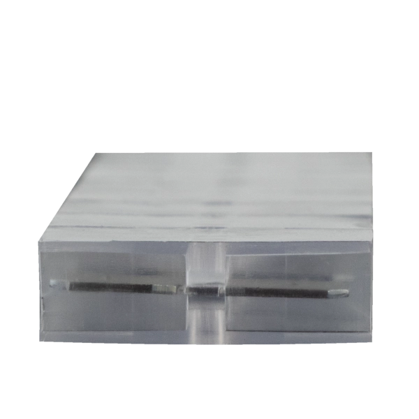 Flachstecker-Leiste 12pol 6,3x0,8mm transparent