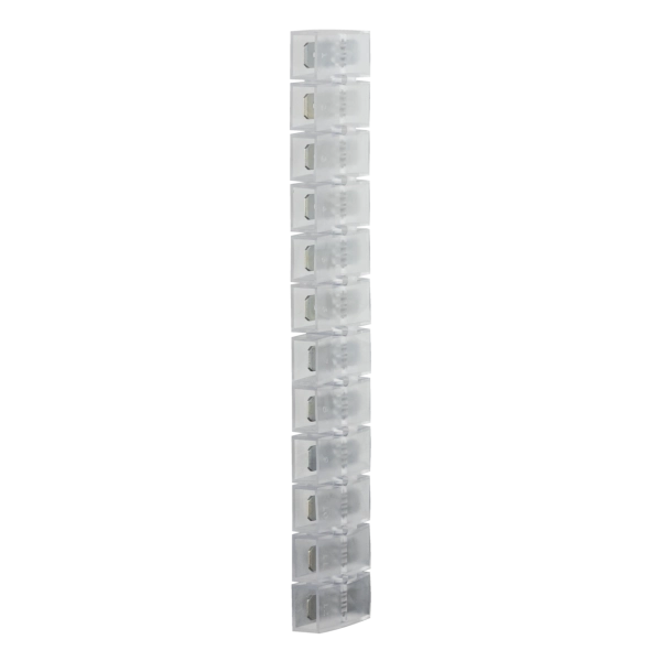 Flachstecker-Leiste 12pol 6,3x0,8mm transparent