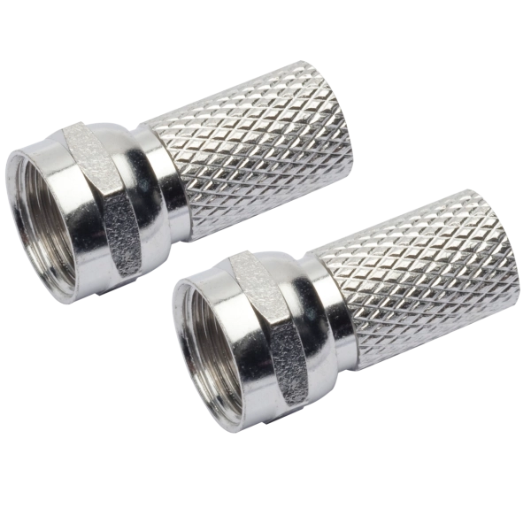 F-Stecker, 6mm, 2 Stück