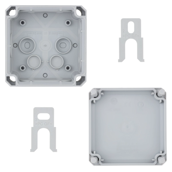 Abzweigkasten, 80x80x63mm, Aufputz