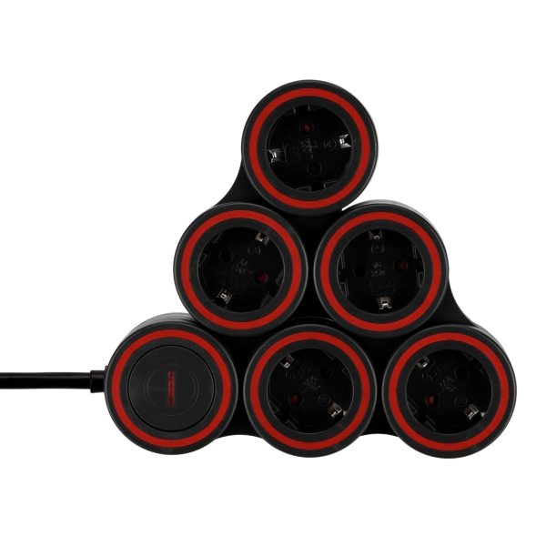 Steckdosenleiste Supraflex, Schalter, 5-fach, 1,4m