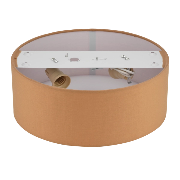 Deckenleuchte Stoff rund 30cm Jute