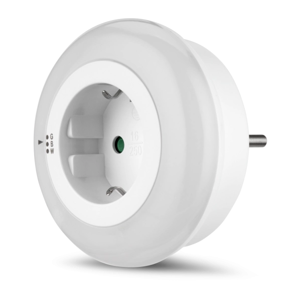 LED-Nachtlicht mit Farbwechsel,Steckdose&Dämmerungsautomatik, 0,5W