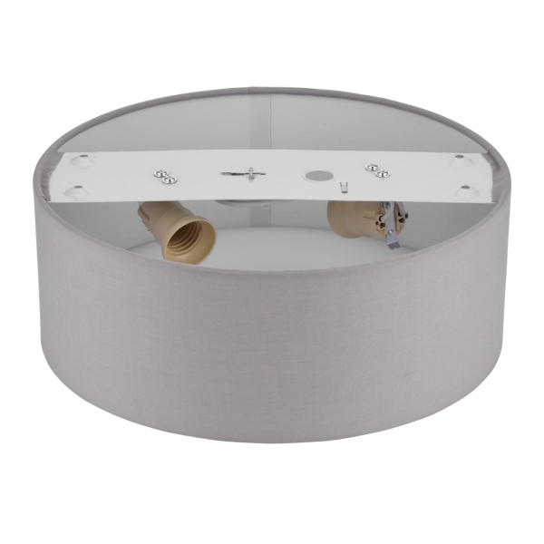 Deckenleuchte Stoff rund 30cm Grau