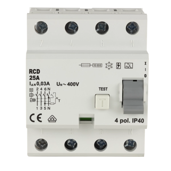Fehlerstromschutzschalter (RCCB) 4-polig