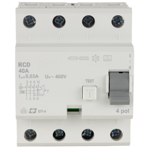 Fehlerstromschutzschalter (RCCB) 4-polig
