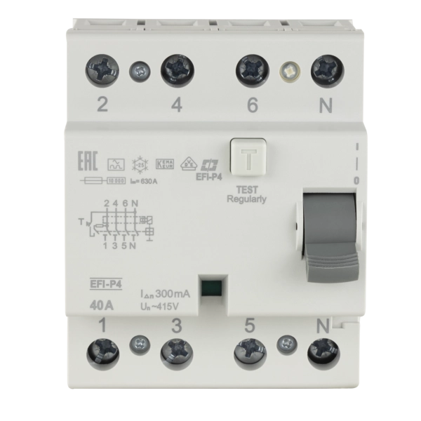 Fehlerstromschutzschalter (RCCB) 4-polig