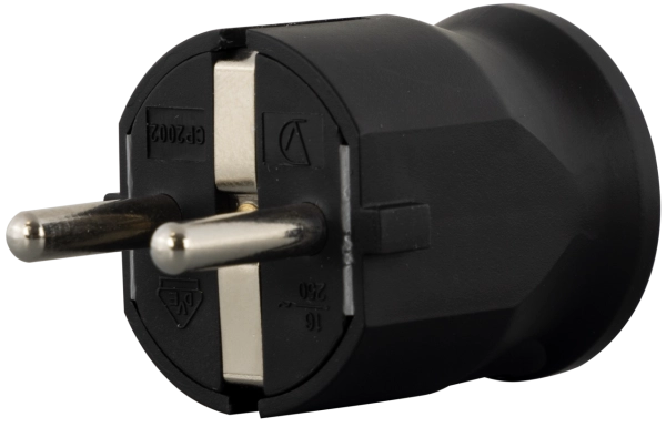 Schutzkontakt-Winkelstecker, Kunststoff
